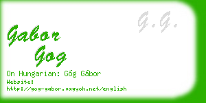gabor gog business card